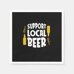 Support Local Beer Napkin