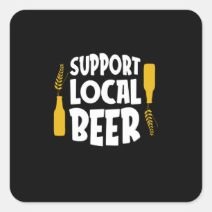 Support Local Beer Square Sticker