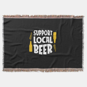 Support Local Beer Throw Blanket