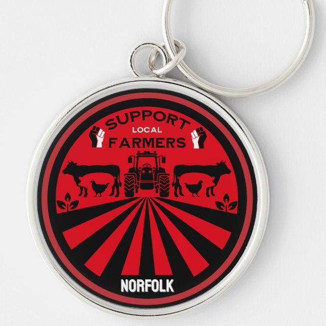 Support Local British Farm Produce Key Ring (Front)