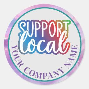 Support Local Business Customisable Classic Round Sticker