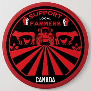 Support Local Canadian Farm Produce 6 Cm Round Badge