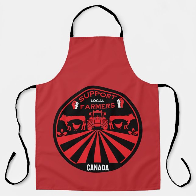 Support Local Canadian Farm Produce Apron (Front)
