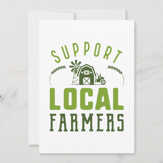 Support Local Farmers Thank You Card (Front)