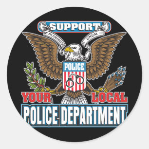 Support Local Police Classic Round Sticker
