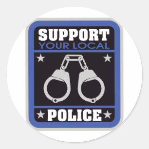 Support Local Police Classic Round Sticker