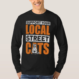 Support Local Street Cats Panda Cuddly Toy Racoon T-Shirt
