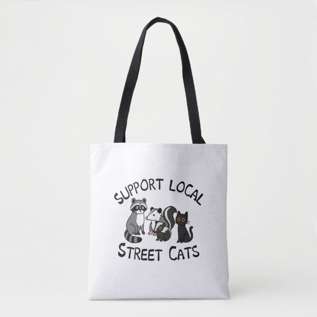 Support Local Street Cats Tote Bag (Front)