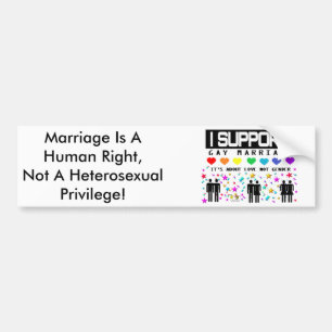 Support Marriage Bumper Sticker