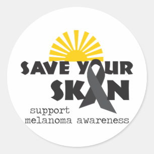 Support Melanoma Awareness Classic Round Sticker