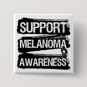 Support Melanoma Awareness Grunge 15 Cm Square Badge
