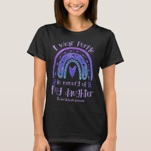 Support Memory Of Daughter Wear Pruple Overdose Aw T-Shirt