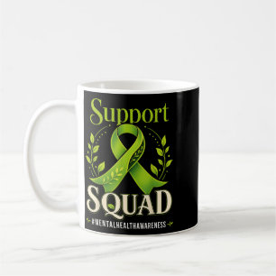 Support Mental Health Awareness Green Ribbon Coffee Mug