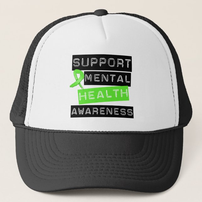Support Mental Health Awareness Trucker Hat (Front)