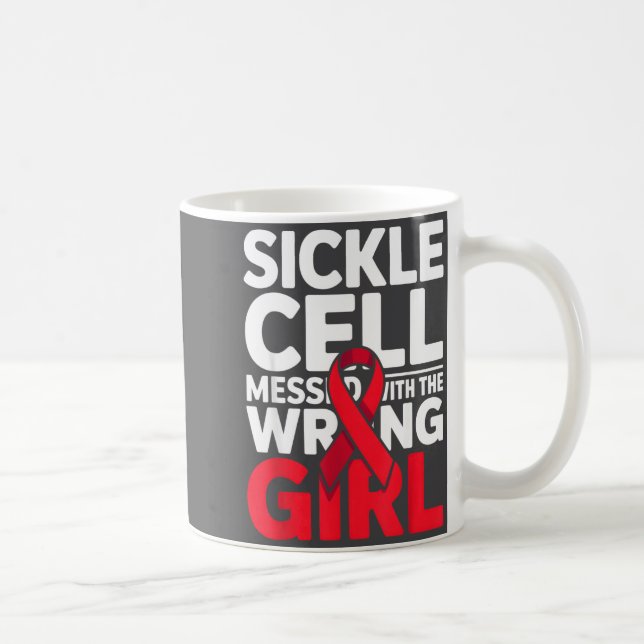 Support Messed Wrong Sickle Warrior Cell Humor Coffee Mug (Right)