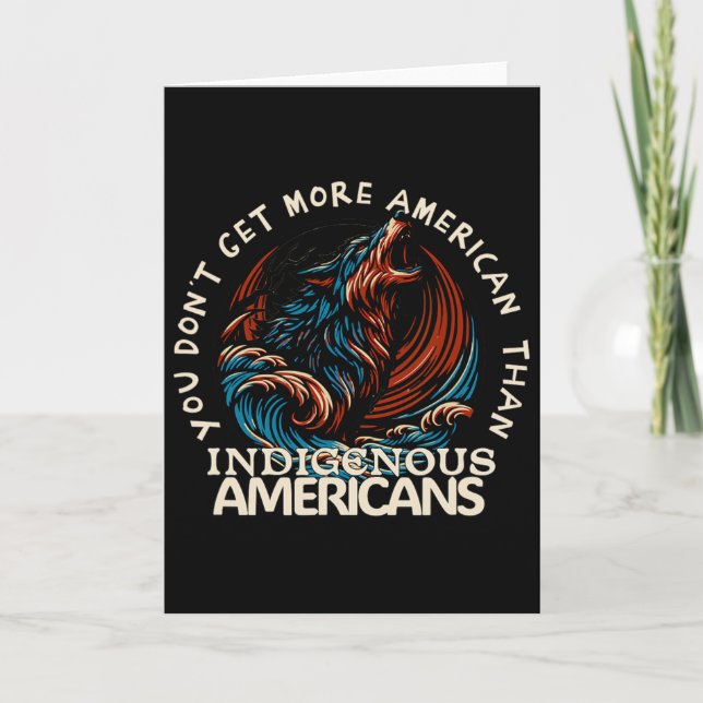 Support Native Americans Against Trump  Card (Front)