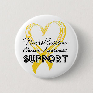Support Neuroblastoma Cancer Awareness 6 Cm Round Badge