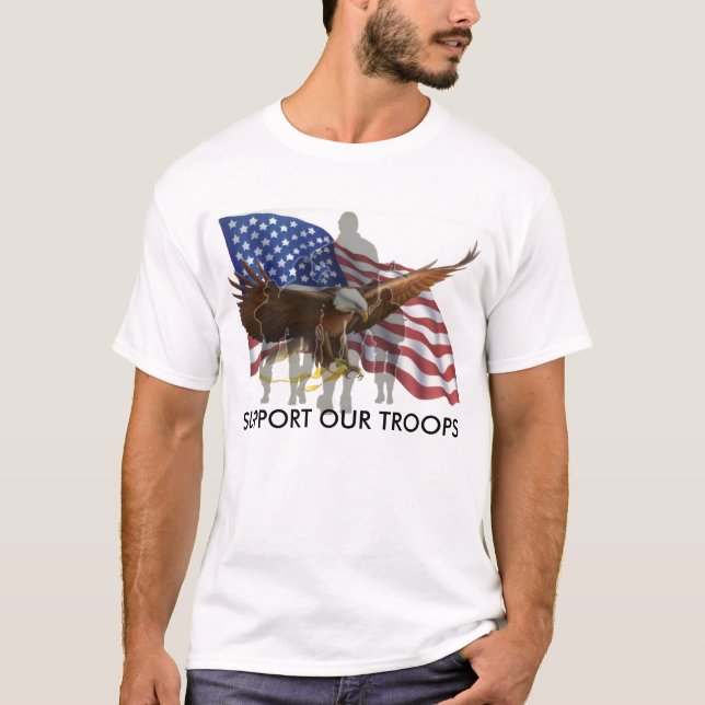 SUPPORT OUR TROOP, SUPPORT OUR TROOPS T-Shirt (Front)