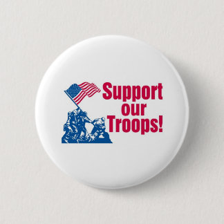 Support our Troops 6 Cm Round Badge