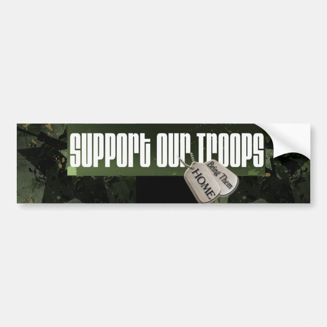 Support our Troops Bumper S Sticker (Front)