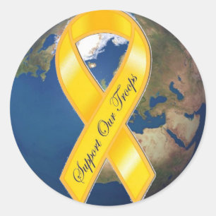 Support Our Troops Classic Round Sticker