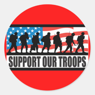 Support Our Troops Classic Round Sticker