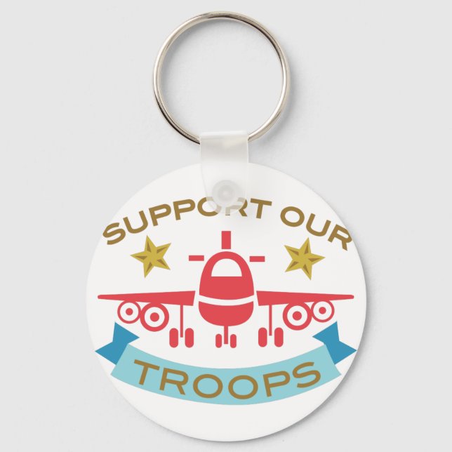 Support Our Troops Key Ring (Front)