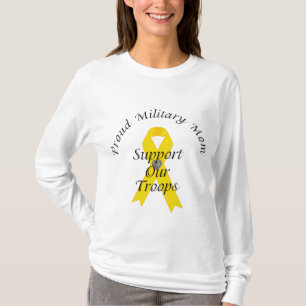 Support Our Troops Military Mum 2 (Yellow Ribbon) T-Shirt