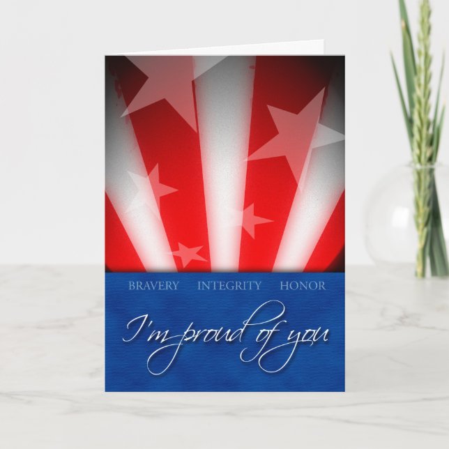 Support Our Troops, Proud of You, Hero Card (Front)