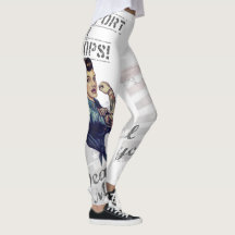 Support Our Troops Rosie the Riveter Leggings