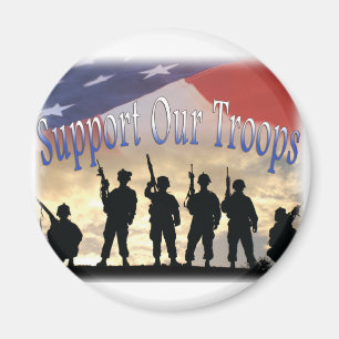 Support Our Troops Soldiers Magnet