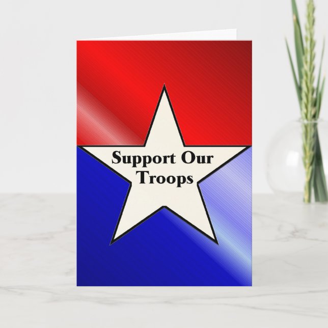 Support Our Troops Thank You Card (Front)