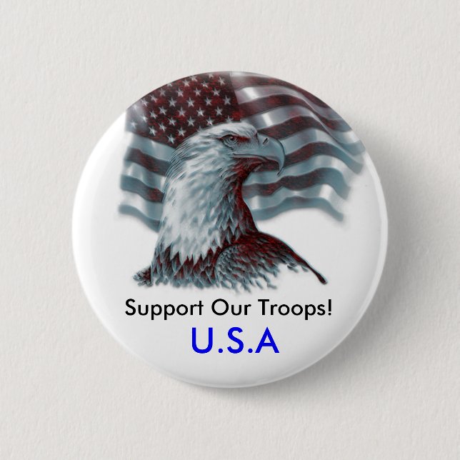 Support Our Troops/USA Button (Front)