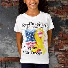Support Our Troops Yellow Awareness Ribbon Childs