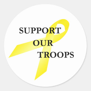 Support Our Troops Yellow Ribbon Stickers