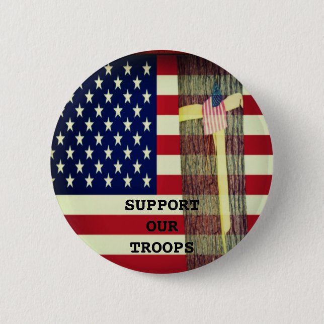 Support Our Troopsl Button (Front)