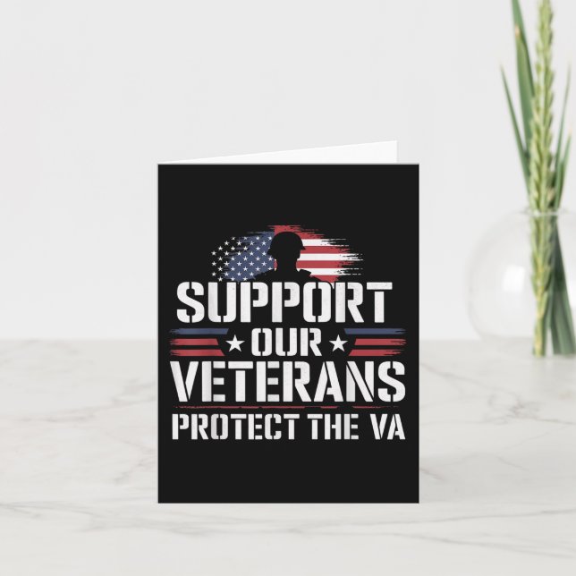 Support Our Veterans And Protest The Va Protest Mi Card (Front)