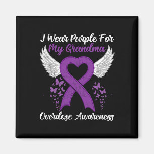 Support Overdose Awareness Month Costume Grandma G Magnet