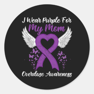 Support Overdose Awareness Month Costume Mum Classic Round Sticker