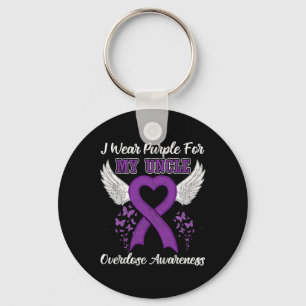 Support Overdose Awareness Month Costume Uncle Gif Key Ring
