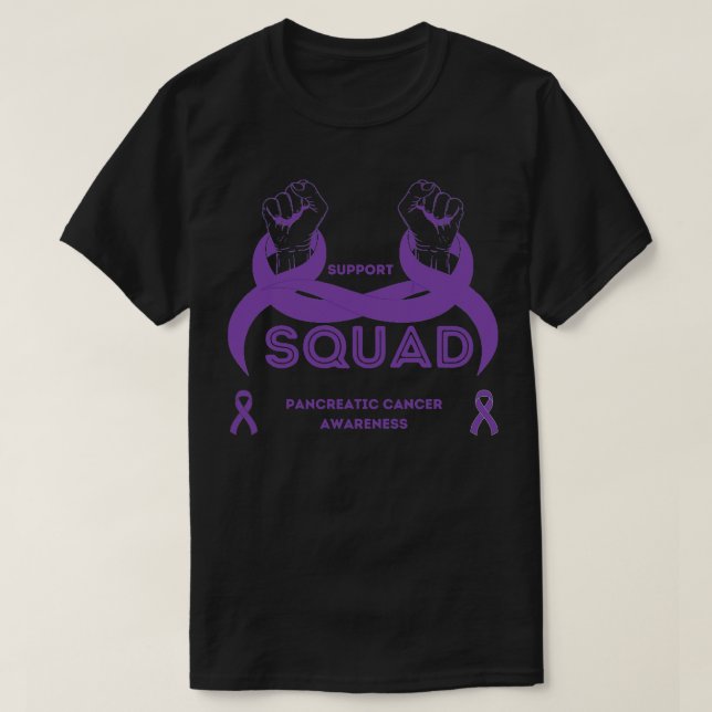 SUPPORT PANCREATIC CANCER AWARENESS SQUAD T-Shirt (Design Front)