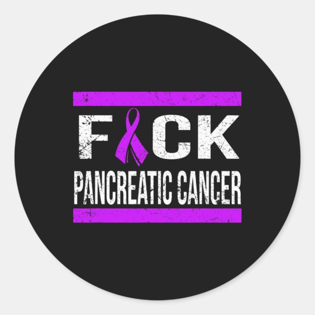 SUPPORT PANCREATIC CANCER AWARENESS T SHIRT CLASSIC ROUND STICKER (Front)