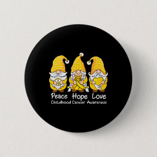 Support Peace Hope Love Childhood Cancer Awareness 6 Cm Round Badge