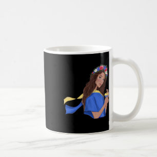 Support Peace In Ukraine Ukrainian Girl Heart Flow Coffee Mug