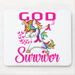 Support Pink Ribbon Grace God Survivor Breast Mouse Pad