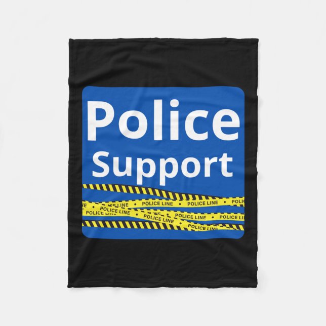 Support Police  Fleece Blanket (Front)
