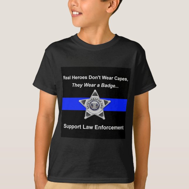 Support Police Heroes T-Shirt (Front)