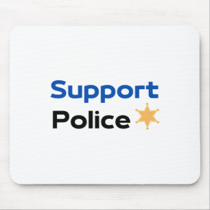 Support Police Sticker1 Mouse Pad