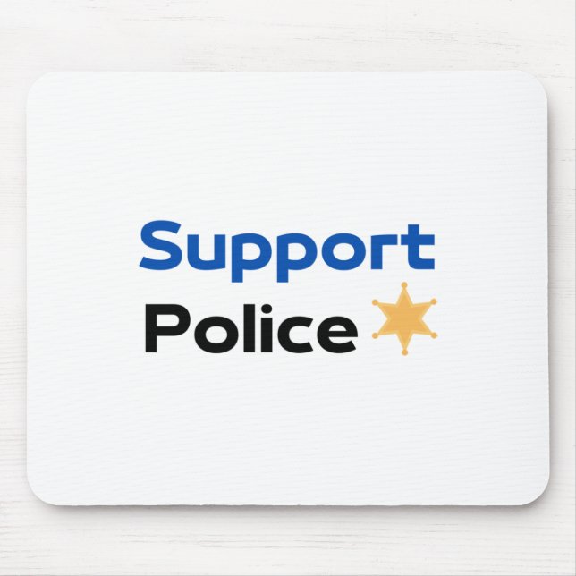 Support Police Sticker1  Mouse Pad (Front)