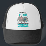 Support PTSD Awareness Ribbon Gifts Trucker Hat<br><div class="desc">PTSD,  PTSD Gifts,  PTSD Month,  PTSD Fighter,  PTSD Syndrome,  PTSD Warrior ,  PTSD Ribbon,  PTSD disease,  awareness month,  PTSD awareness,  PTSD awareness month.</div>